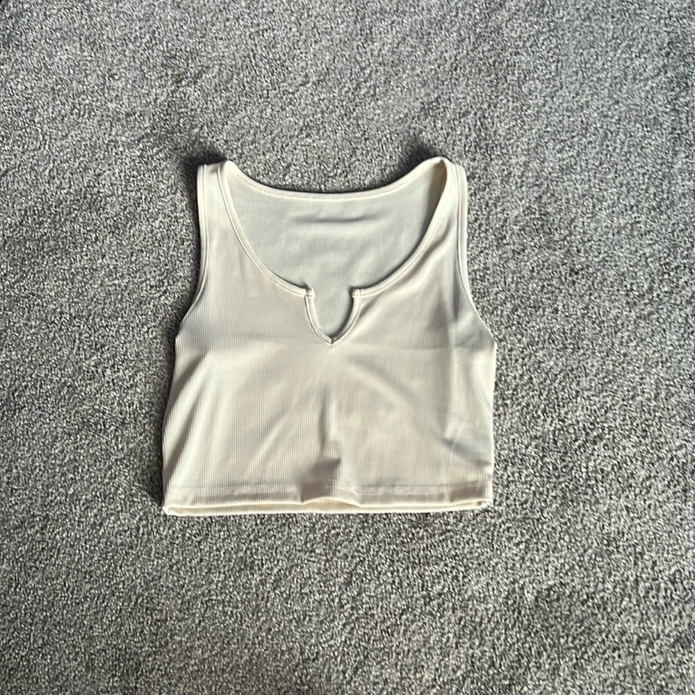 Crop Notched Tank Top